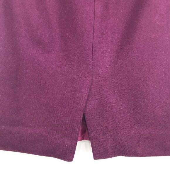 J. Crew The Pencil Skirt Burgundy Wool Blend Skirt - Picture 7 of 9